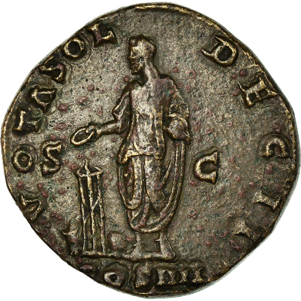 Coin, Antoninus Pius, Sestertius, 158-159, Rome, EF(40-45), Bronze, RIC:1008