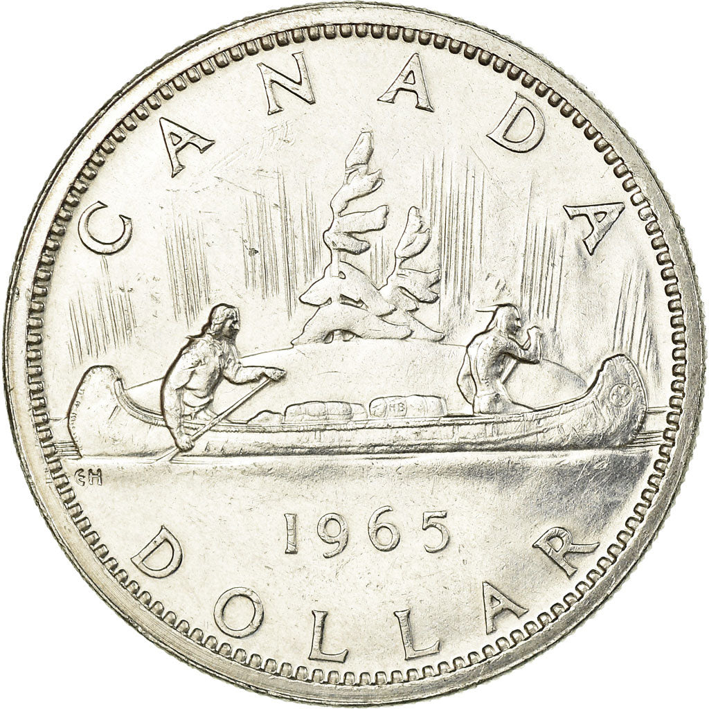 Coin, Canada, Elizabeth II, Dollar, 1965, Royal Canadian Mint, Ottawa