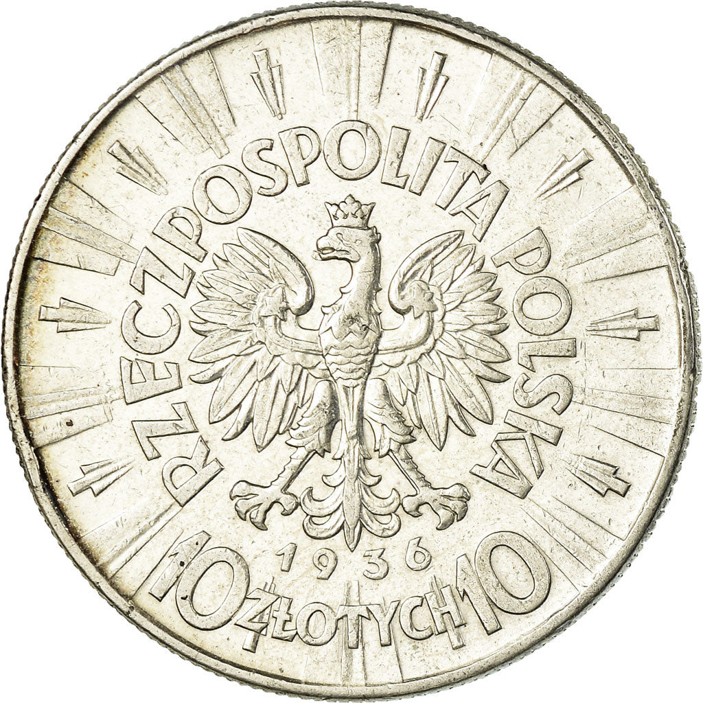 Moneta, Polonia, 10 Zlotych, 1936, Warsaw, BB, Argento, KM:29