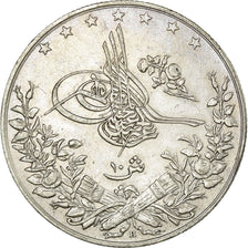Coin, Egypt, Abdul Hamid II, 10 Qirsh, 1904 (AH 1293), Misr, EF(40-45), Silver