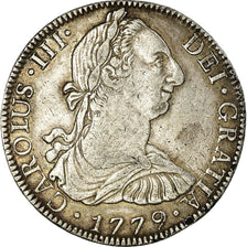 Coin, Mexico, Charles III, 8 Reales, 1779, Mexico, VF(30-35), Silver, KM:106.2