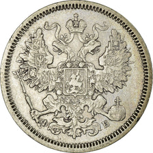 Monnaie, Russie, Alexander II, 20 Kopeks, 1860, Saint-Petersburg, TTB, Argent