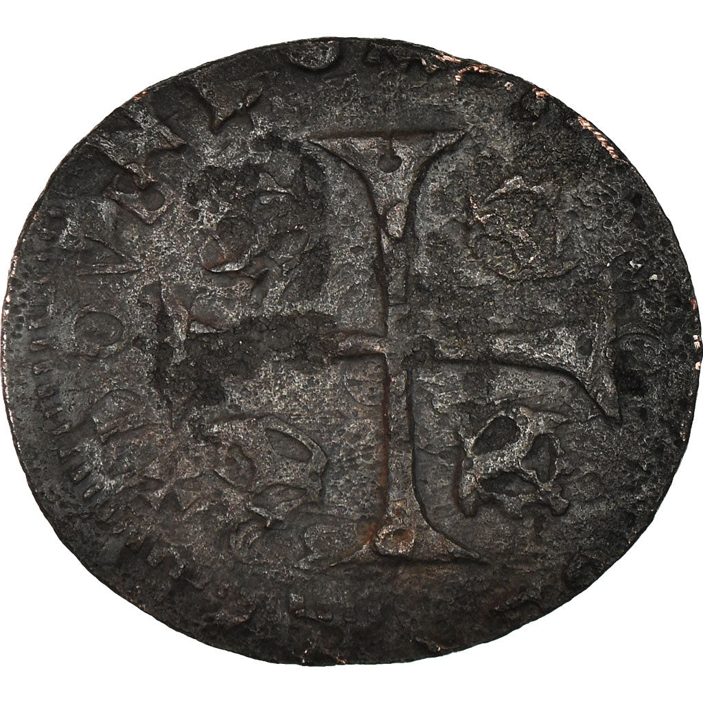 Munten, Frankrijk, Louis XIII, Faux douzain Huguenot, Surfrappe sur Double