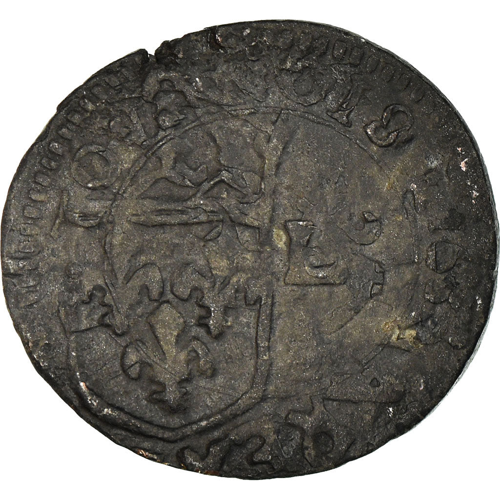 Munten, Frankrijk, Louis XIII, Faux douzain Huguenot, Surfrappe sur Double