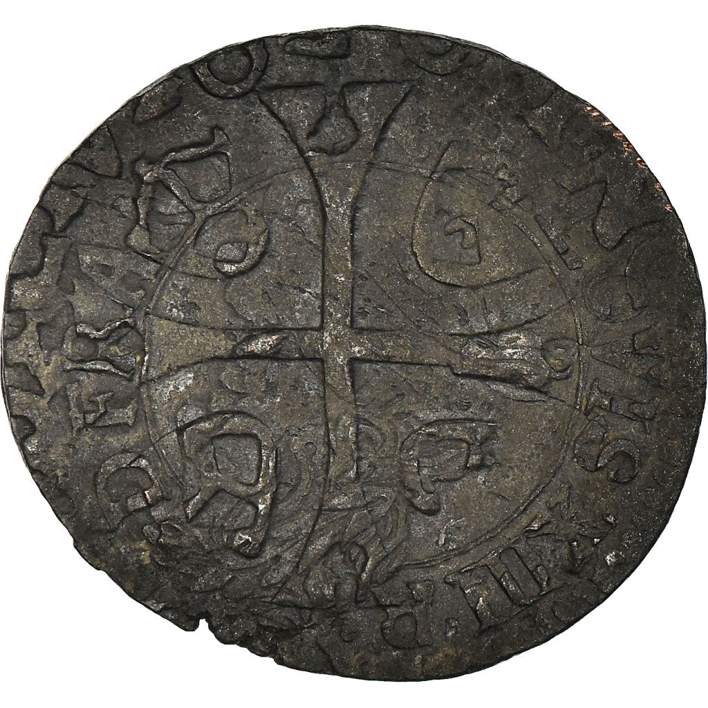 Munten, Frankrijk, Louis XIII, Faux douzain Huguenot, Surfrappe sur Double