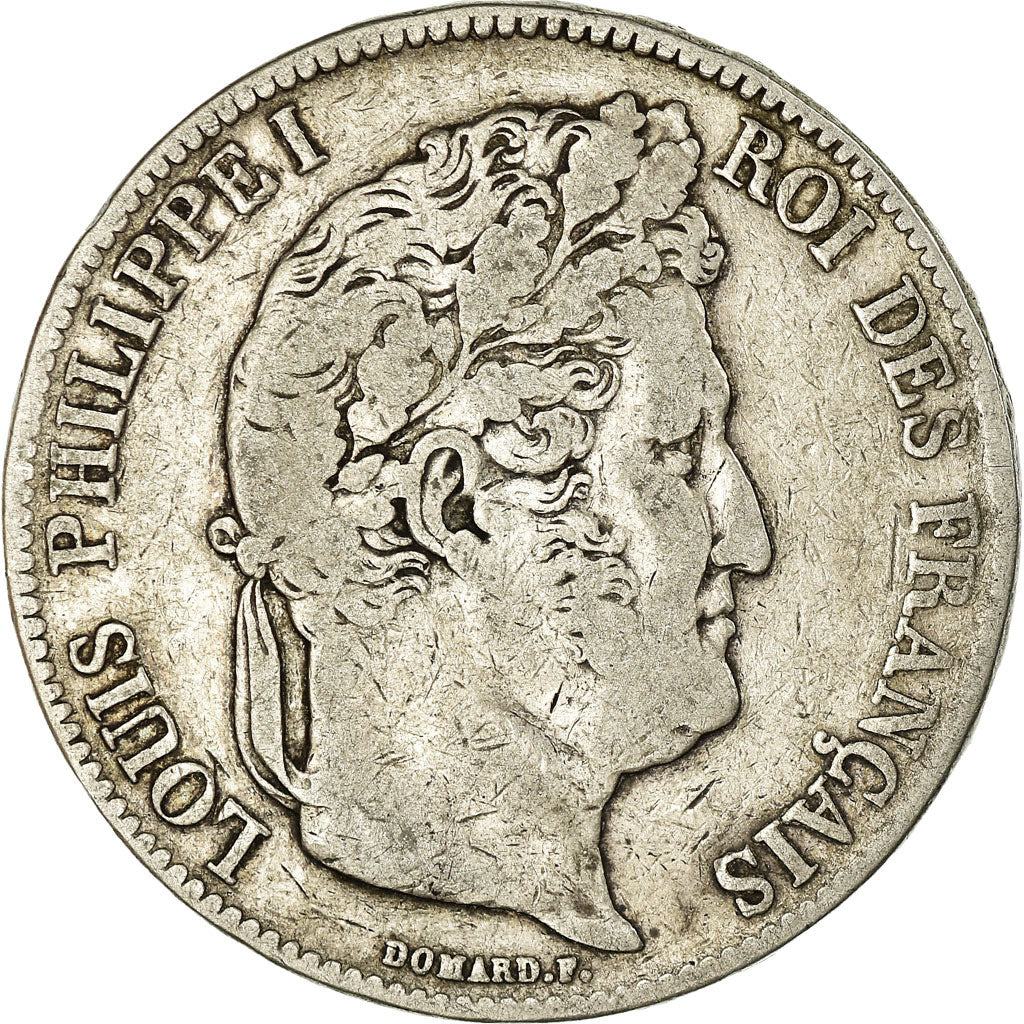 Monnaie, France, Louis-Philippe, 5 Francs, 1837, Strasbourg, TB, Argent