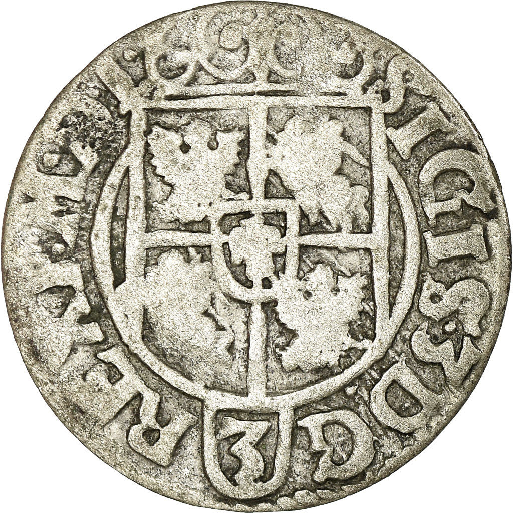 Moneta, Polonia, Sigismund III, 3 Polker, 3 Poltorak - 1 Kruzierz, 1620, MB+