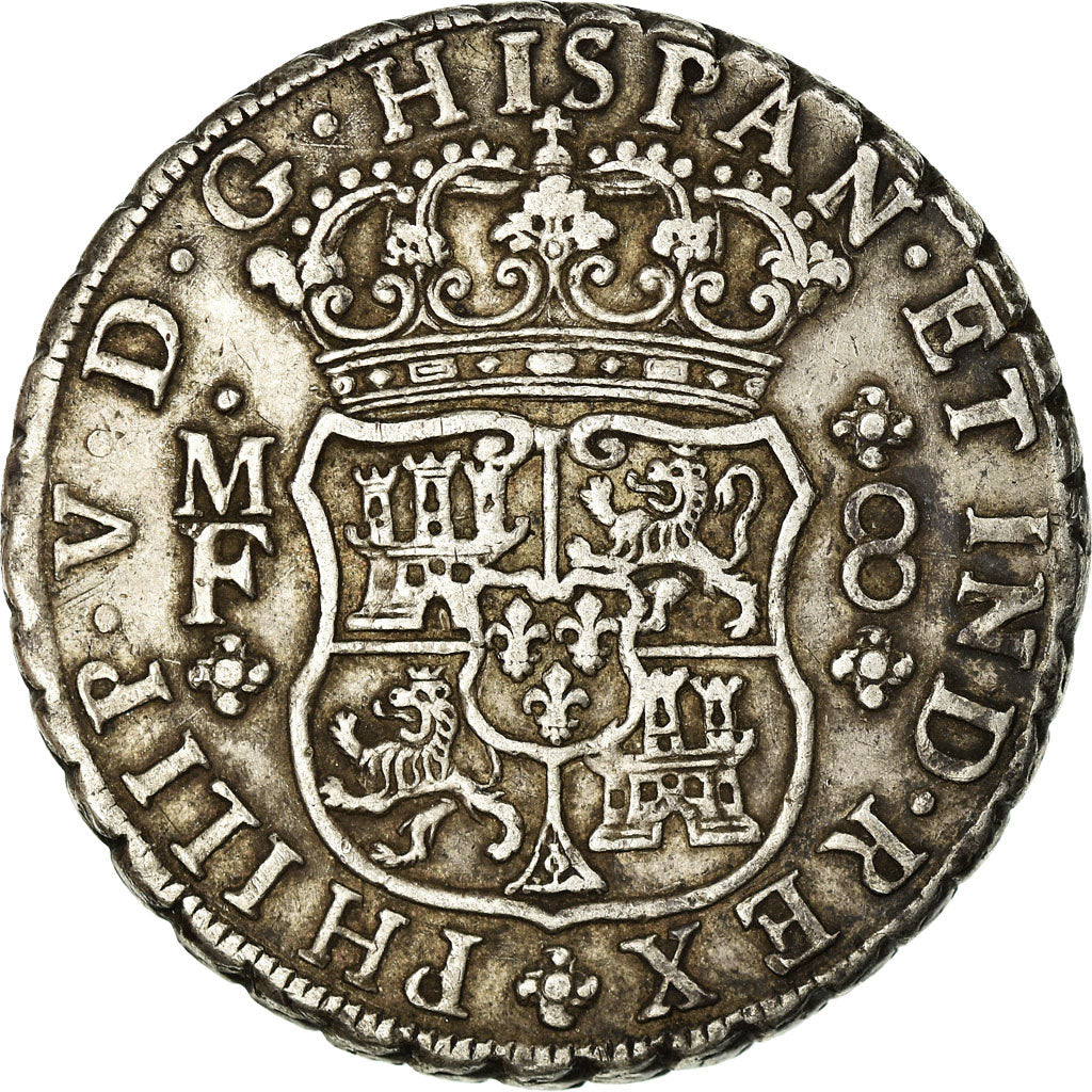 Coin, Mexico, Philip V, 8 Reales, 1745, Mexico City, EF(40-45), Silver, KM:103
