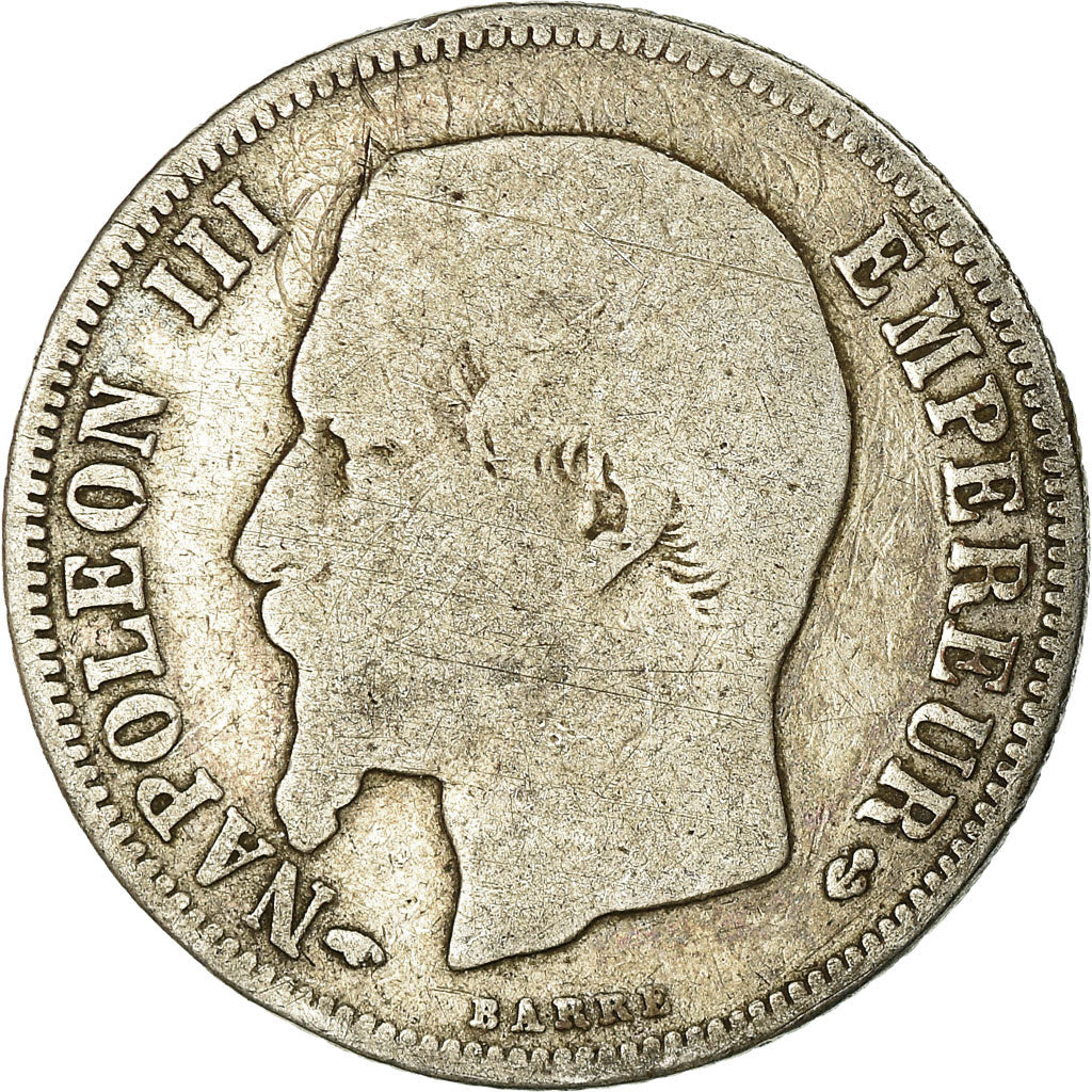Monnaie, France, Napoleon III, Franc, 1859, Paris, B+, Argent, Gadoury:460