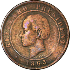 Coin, Haiti, 20 Centimes, 1863, F(12-15), Bronze, KM:41