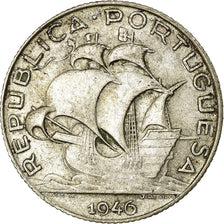 Coin, Portugal, 2-1/2 Escudos, 1946, AU(50-53), Silver, KM:580