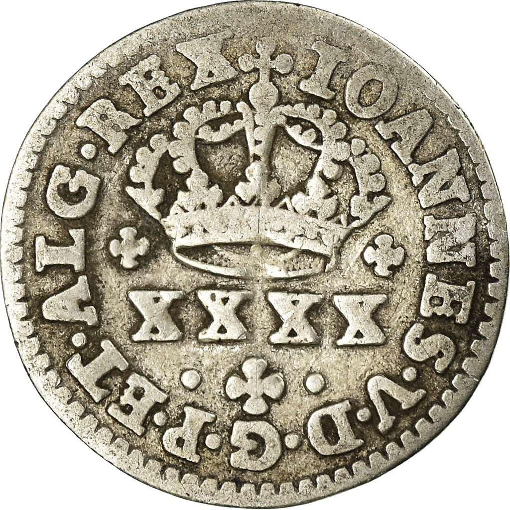 Munten, Portugal, Jo, 50 Reis, 1/2 Tostao, Lisbon, ZG+, Zilver, KM:199