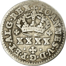 Munten, Portugal, Jo, 50 Reis, 1/2 Tostao, Lisbon, ZG+, Zilver, KM:199