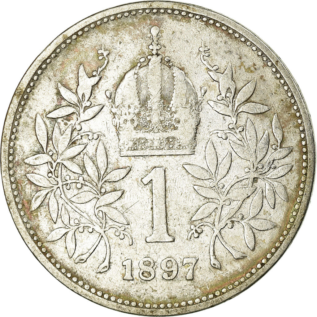Coin, Austria, Franz Joseph I, Corona, 1897, VF(30-35), Silver, KM:2804