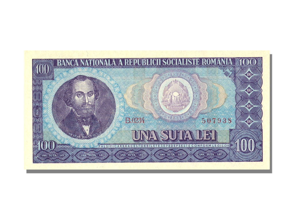 Banknote, Romania, 100 Lei, 1966, KM:97a, UNC(65-70)