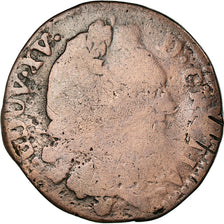 Coin, France, Louis XV, Sol d'Aix, 1773, Aix-en-Provence, VG(8-10), Copper