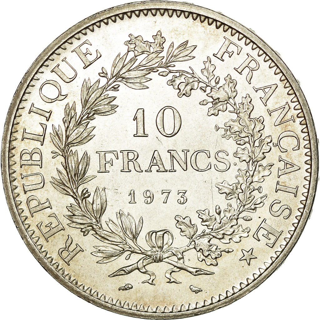 Coin, France, Hercule, 10 Francs, 1973, Paris, MS(64), Silver, KM:932