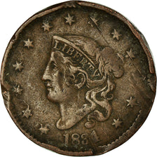 Coin, United States, Coronet Cent, Cent, 1834, U.S. Mint, VF(20-25), Copper
