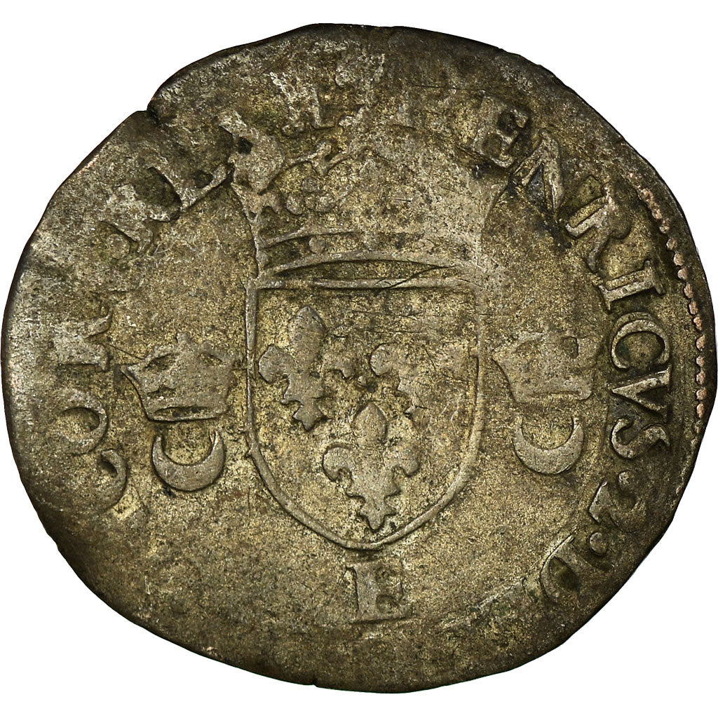 Coin, France, Henri II, Douzain, 1550, Tours, VF(20-25), Billon, Sombart:4380