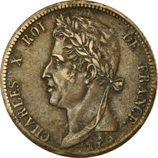 Coin, FRENCH COLONIES, Charles X, 5 Centimes, 1828, Paris, EF(40-45), Bronze