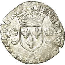 Moneda, Francia, Henri II, Douzain aux croissants, 1550, Paris, BC+, Vellón