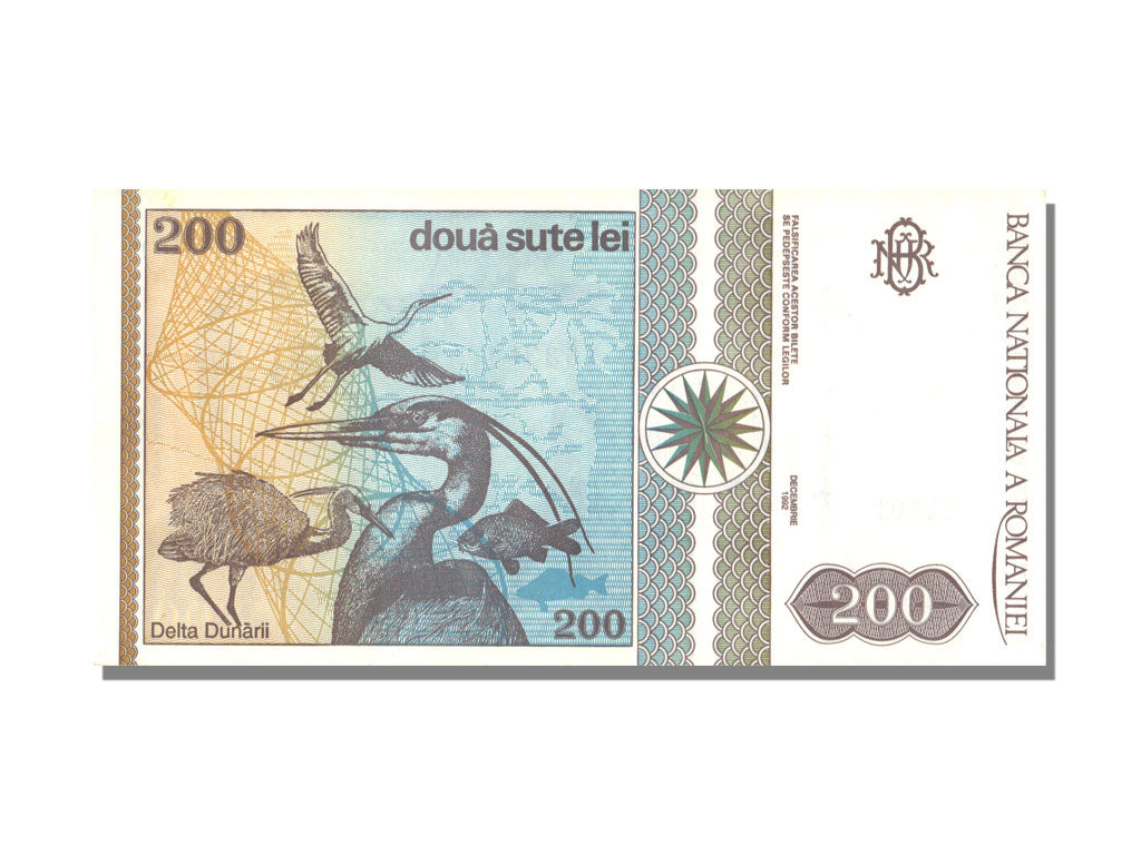 Romania, 200 Lei, 1992, KM #100a, 1992-12-01, UNC(65-70), C.0003