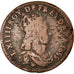 Moeda, França, Louis XIV, Liard de France, 1655, Corbeil, VF(20-25), Cobre