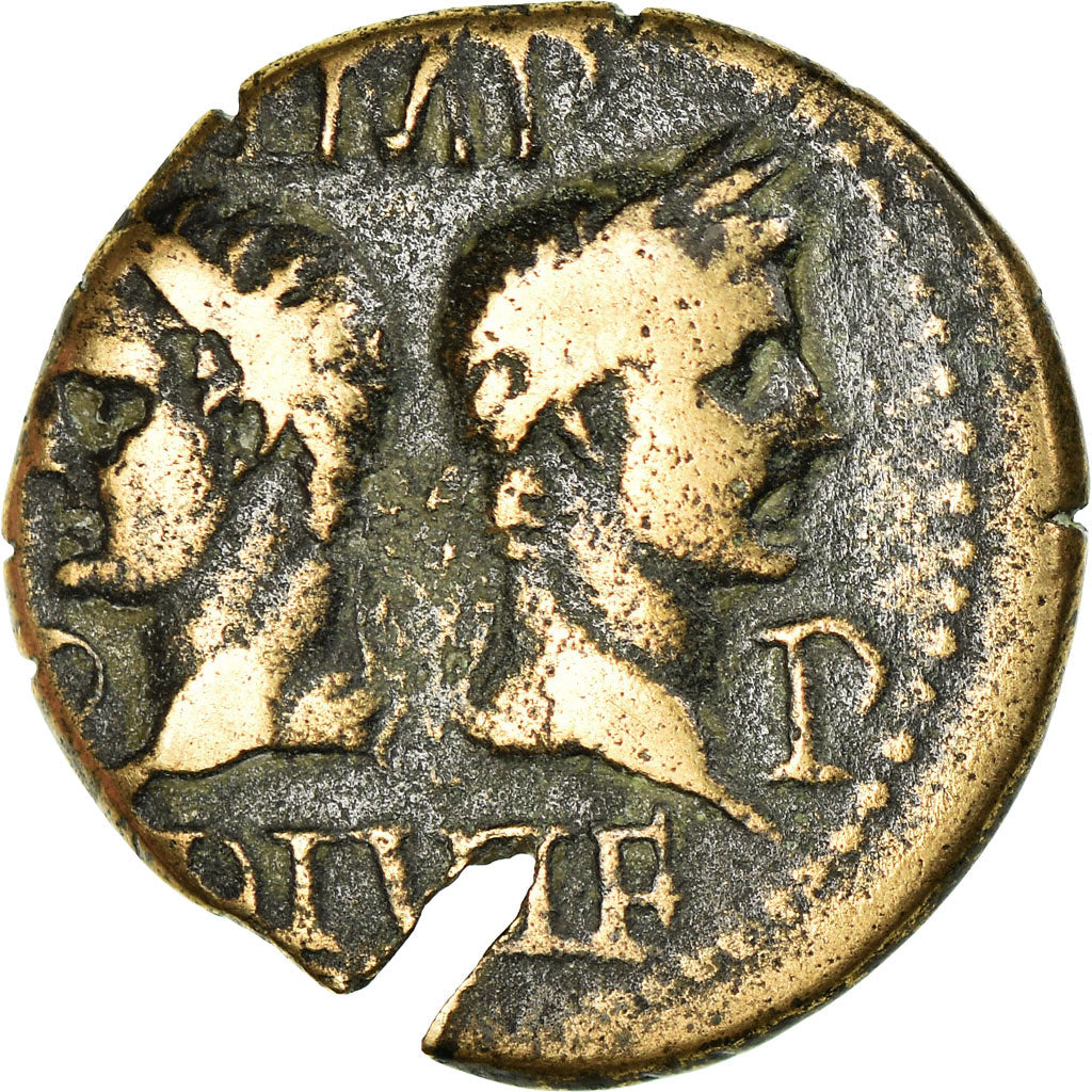 Coin, Augustus, Dupondius, 10-14 AD, Nîmes, VF(20-25), Bronze, RIC:160