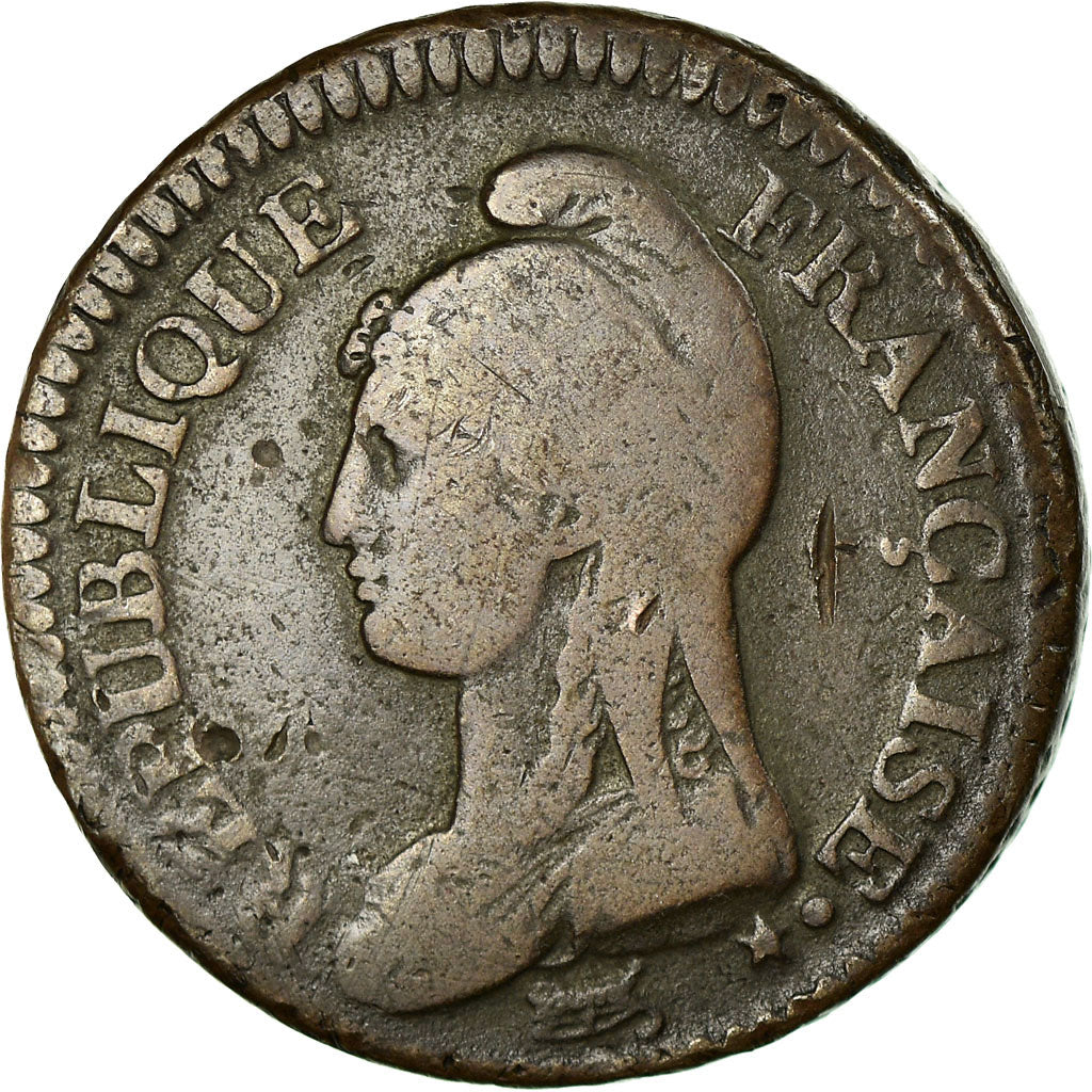 Coin, France, Dupré, Decime, AN 5, Paris, VF(20-25), Bronze, KM:644.1