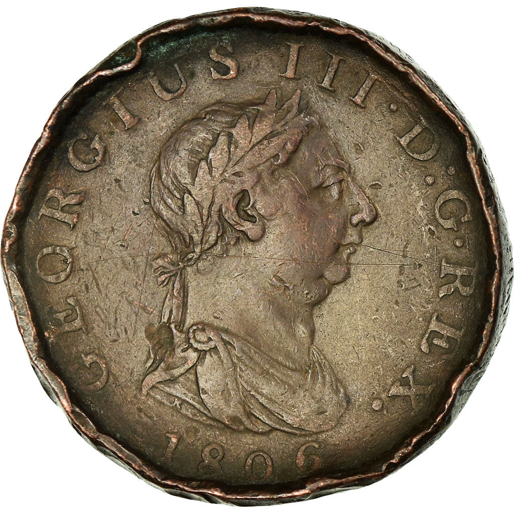 Coin, Great Britain, George III, Penny, 1806, VF(20-25), Copper, KM:663