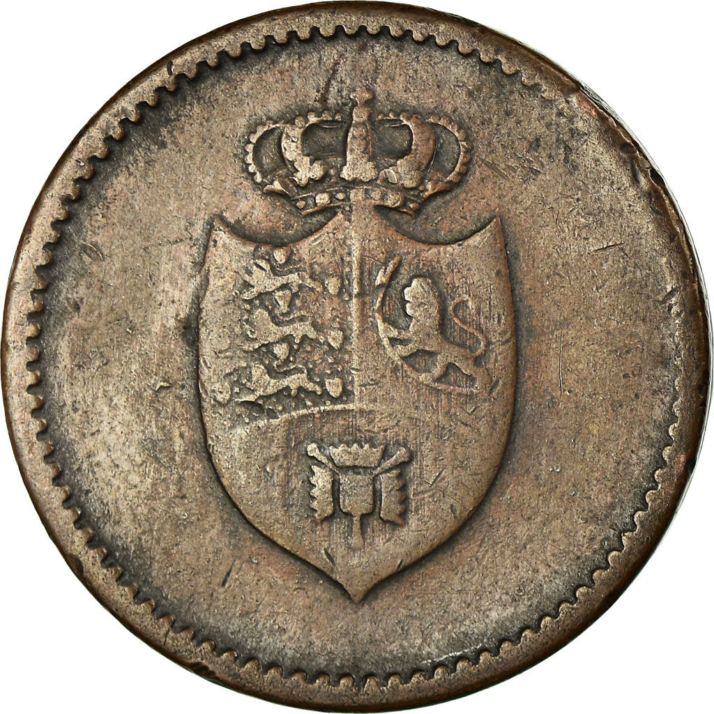 Coin, Denmark, 6 Skilling, 1813, VF(20-25), Copper, KM:Tn1