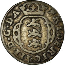 Moneda, Dinamarca, 2 Skilling, 1663, BC+, Plata, KM:209
