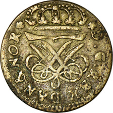 Moneta, Danimarca, GLUCKSTADT, Frederik IV, 2 Skilling, 1715, Gl, MB+, Argento