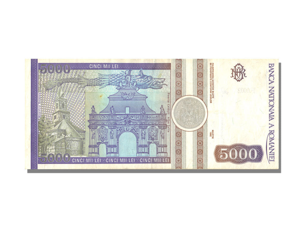 Banknote, Romania, 5000 Lei, 1992, 1992-03-01, UNC(63)