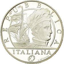 Italy, 10 Euro, Amerigo Vespucci, 2011, MS(65-70), Silver, KM:339