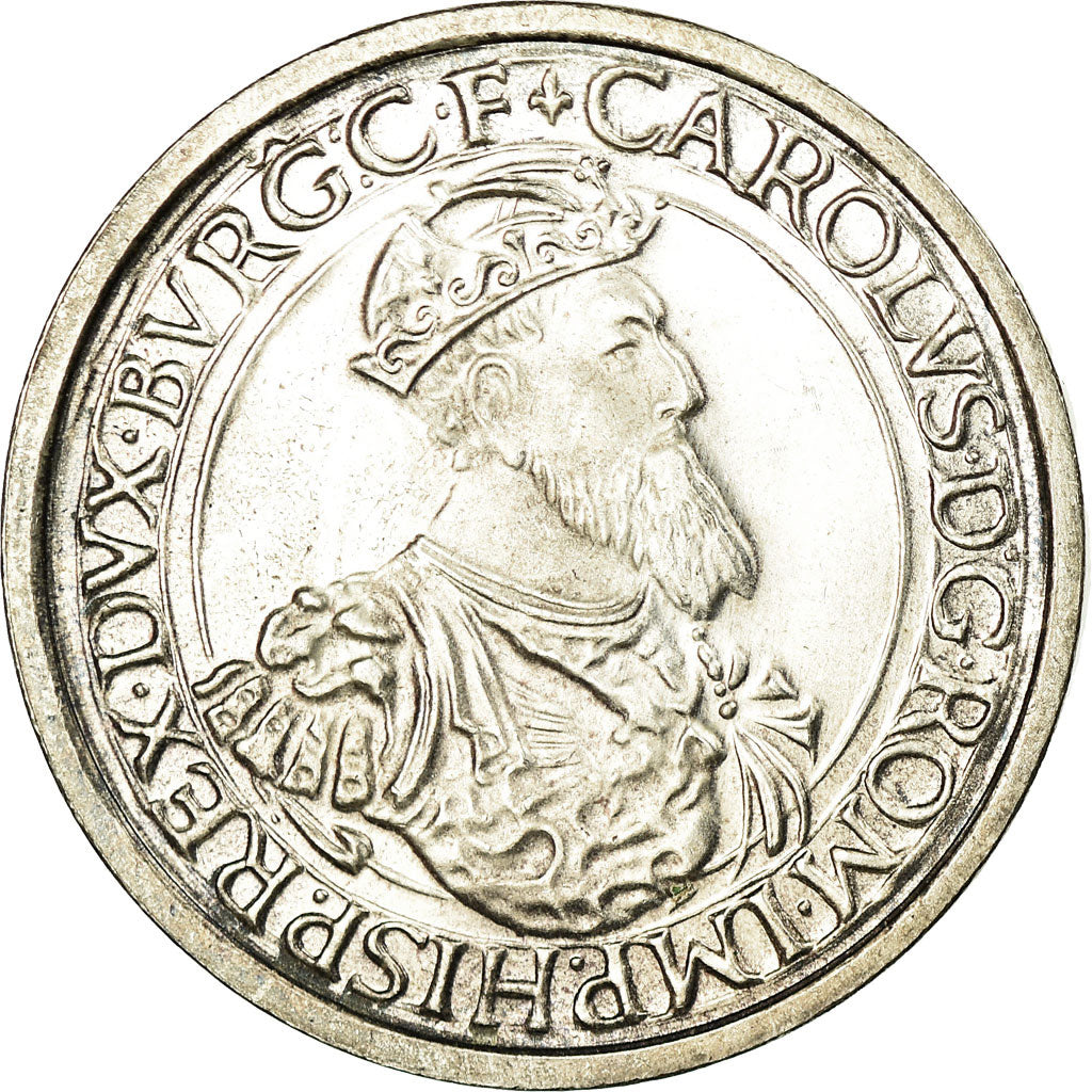 Moneta, Belgia, 5 Ecu, 1987, MS(60-62), Srebro, KM:166