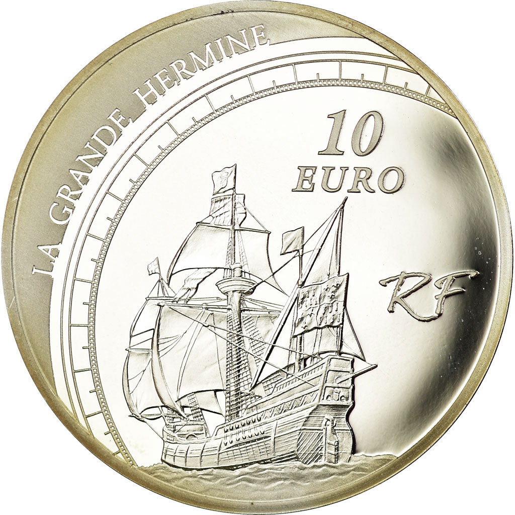 France, Jacques Cartier, 10 Euro, 2011, FDC, Argent, KM:1795