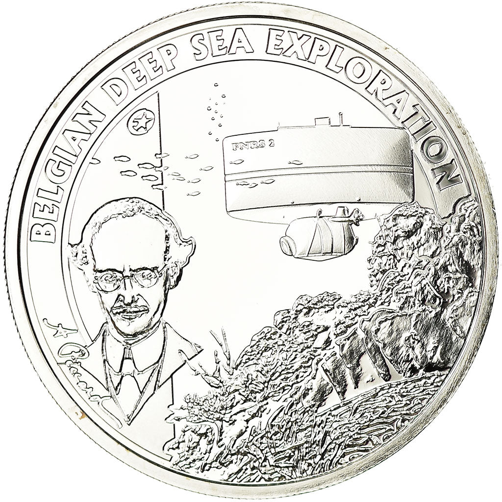 Belgium, 10 Euro, Belgian deep sea exploration, 2011, MS(65-70), Silver, KM:311