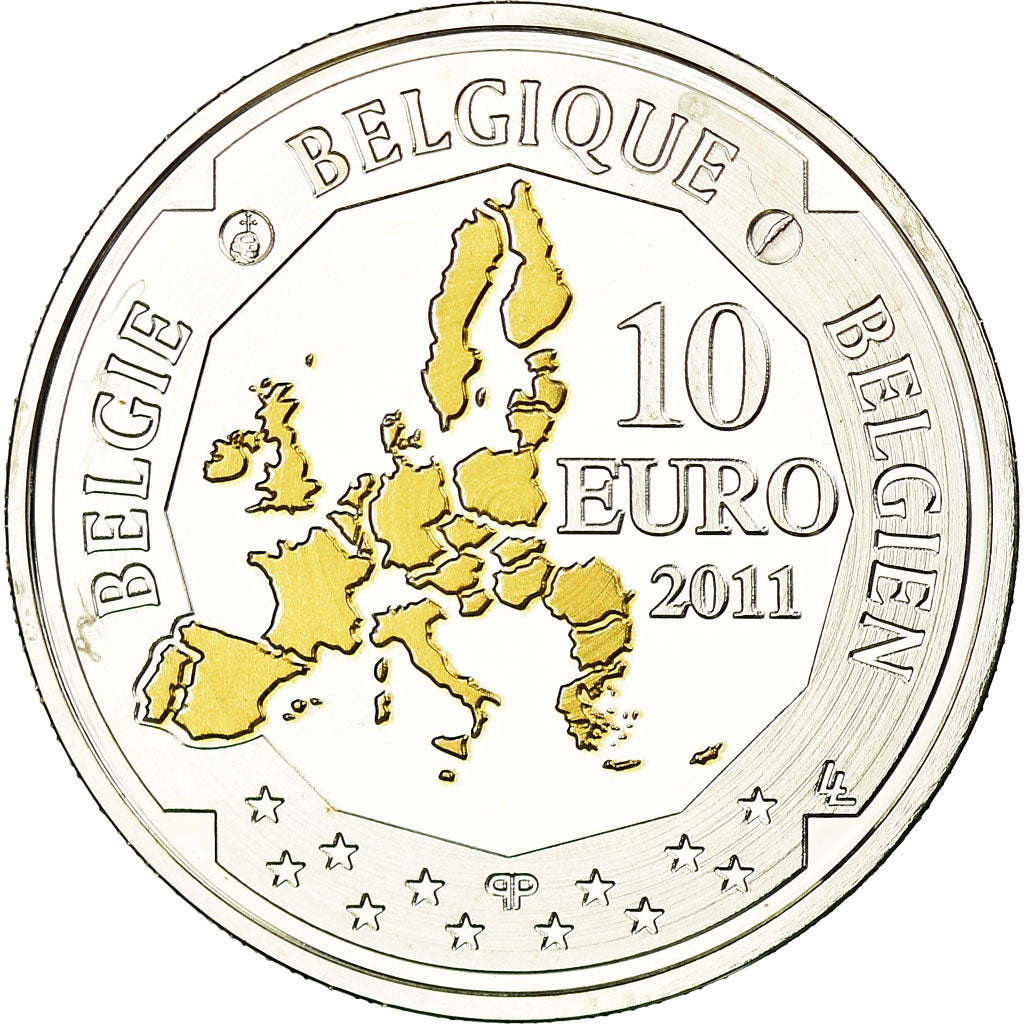 Belgium, 10 Euro, Belgian deep sea exploration, 2011, MS(65-70), Silver, KM:311