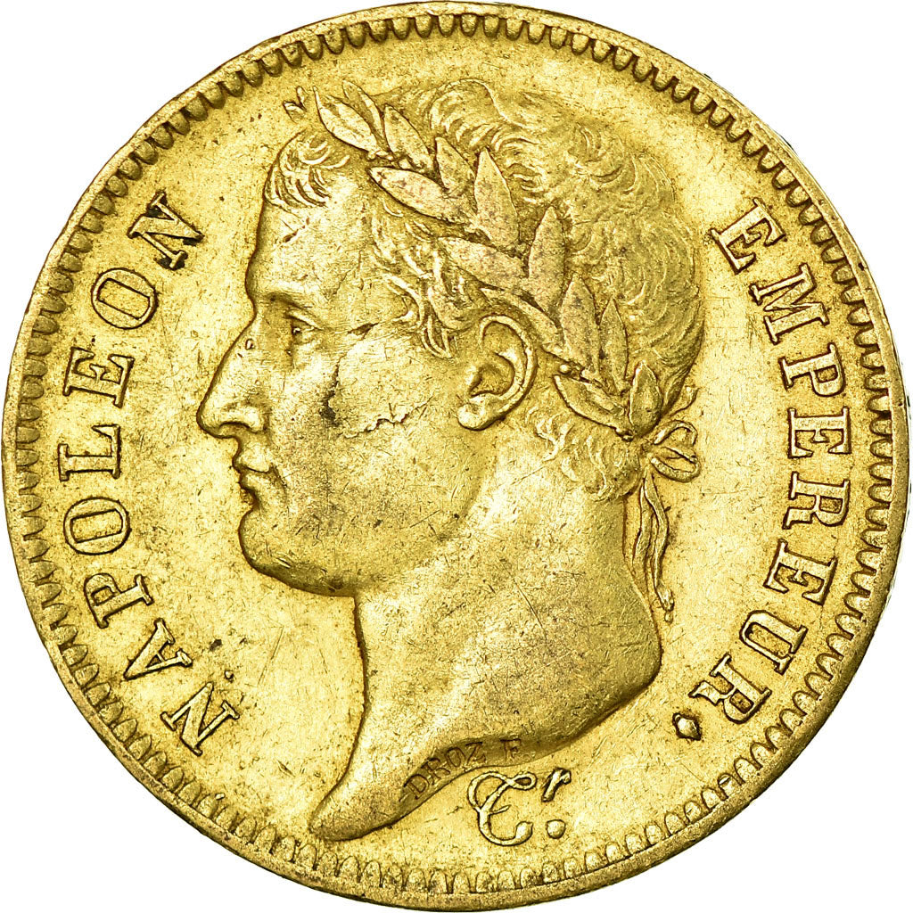 Coin, France, Napoléon I, 40 Francs, 1812, Paris, AU(50-53), Gold, KM:696.1