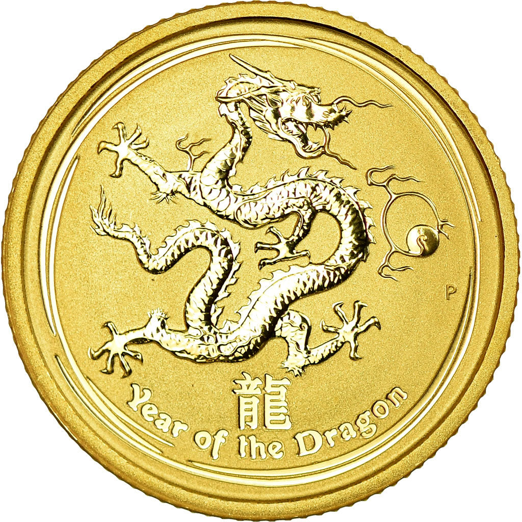 Moneta, Australia, Elizabeth II, Year of the Dragon, 15 Dollars, 2012, Perth