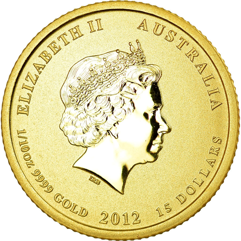 Moneta, Australia, Elizabeth II, Year of the Dragon, 15 Dollars, 2012, Perth