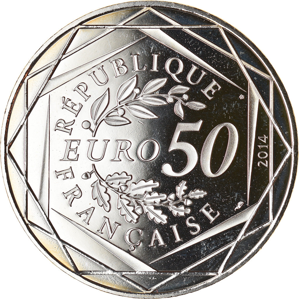 France, 50 Euro, Paix, Sempé, 2014, Paris, MS(65-70), Silver
