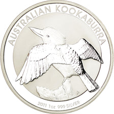 Coin, Australia, Australian Kookaburra, 1 Dollar, 2011, MS(65-70), Silver
