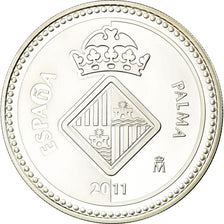 Hiszpania, 5 Euro, Palma de Majorque, 2011, Madrid, MS(65-70), Srebro, KM:1227