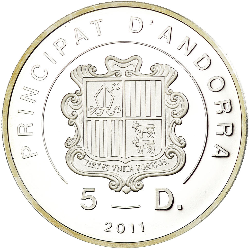 Coin, Andorra, Aguila Daurada, 5 Diners, 2011, MS(65-70), Silver, KM:351