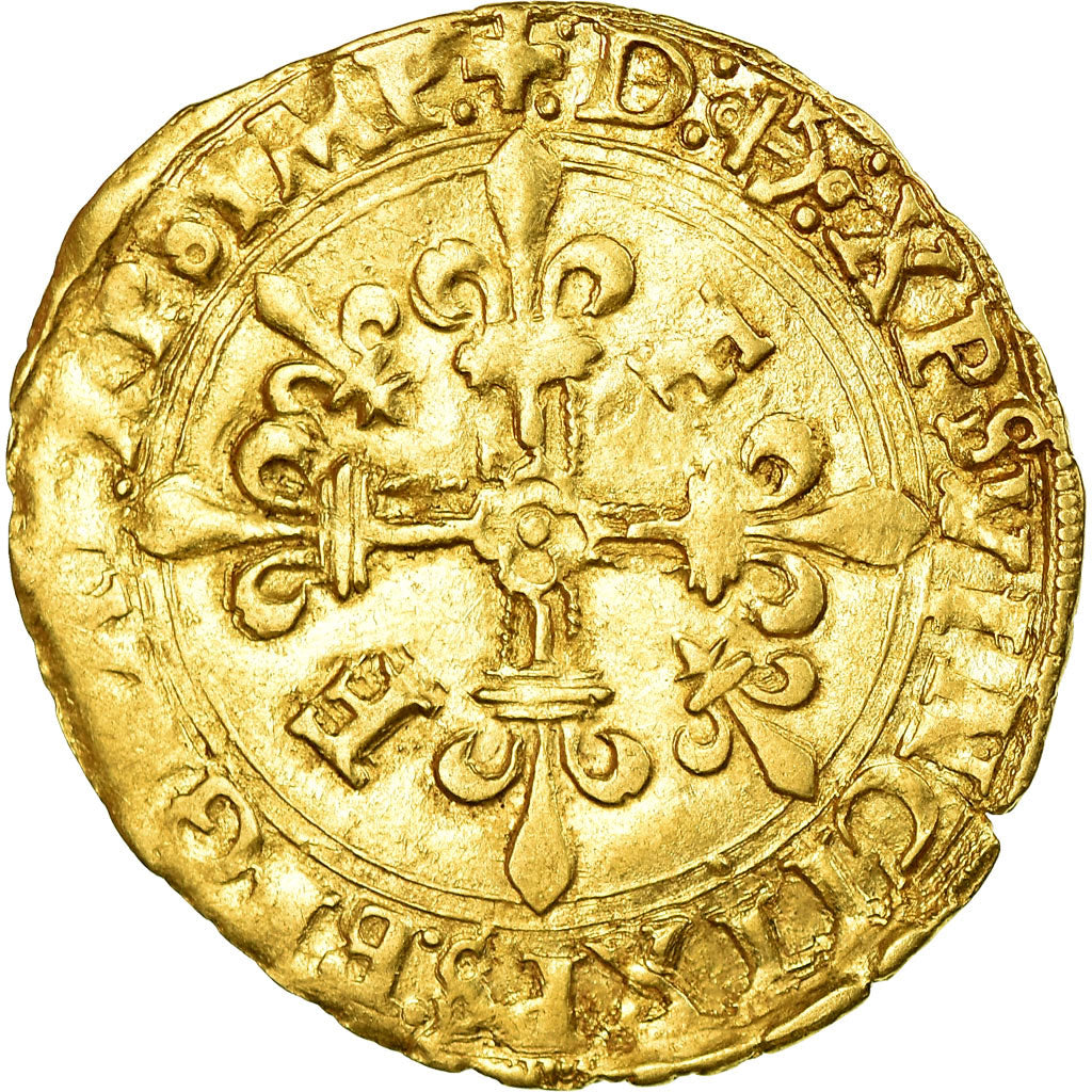 Coin, France, François Ier, Écu d'or au soleil, Bayonne, EF(40-45), Gold