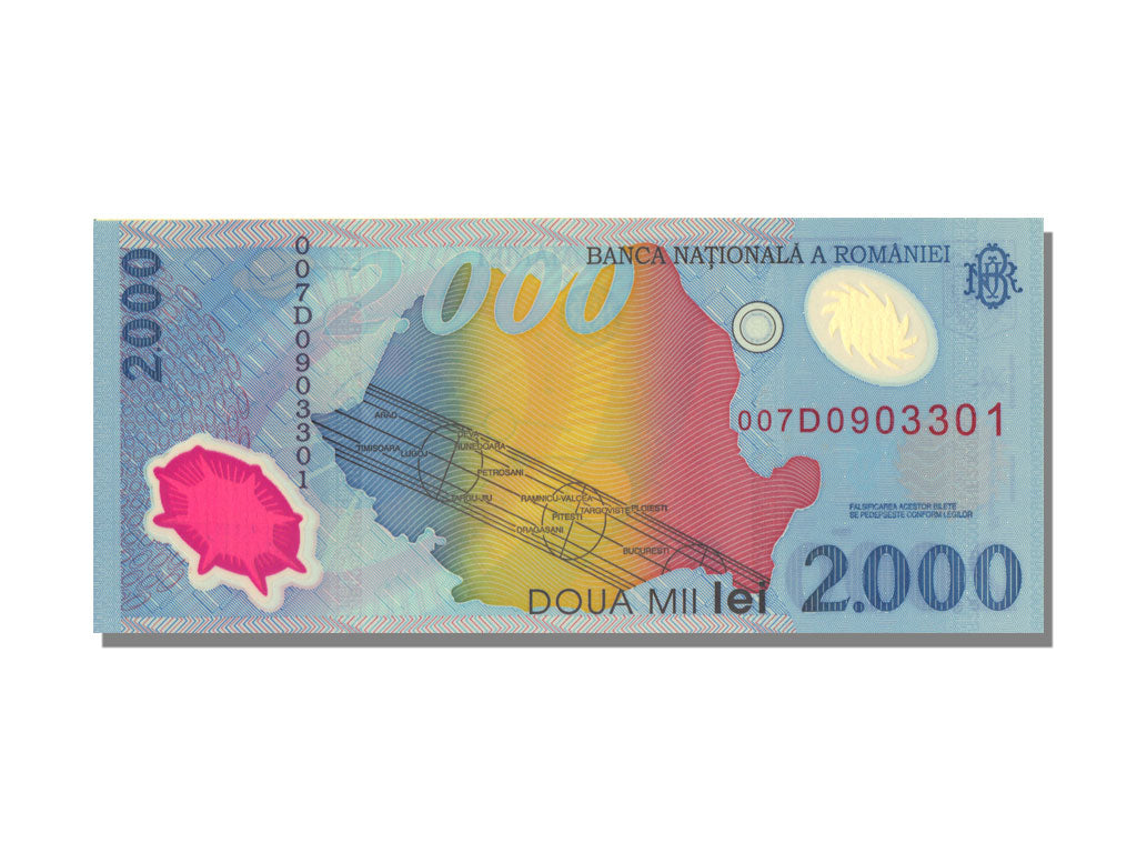 Romania, 2000 Lei, 1999, UNC(65-70), 007D