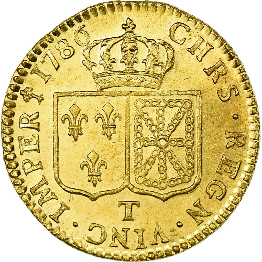 Moeda, França, Louis XVI, Louis d'Or, 1786, Nantes, MS(63), Dourado, KM:591.14