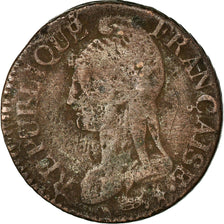 Coin, France, Dupré, 5 Centimes, AN 8, Metz, VF(20-25), Bronze, KM:640.2
